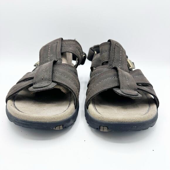 Teva Waterproof Men\'s Sz 13 Brown Outdoor Hiking Leather Strap Sandals #6565